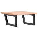 vidaXL acél és tömör bükkfa falra szerelhető mosdópolc