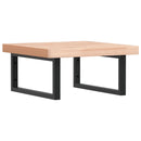 vidaXL acél és tömör bükkfa falra szerelhető mosdópolc