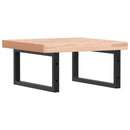 vidaXL acél és tömör bükkfa falra szerelhető mosdópolc