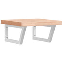 vidaXL acél és tömör bükkfa falra szerelhető mosdópolc