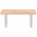 vidaXL acél és tömör bükkfa falra szerelhető mosdópolc