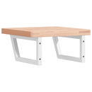 vidaXL acél és tömör bükkfa falra szerelhető mosdópolc