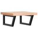 vidaXL acél és tömör bükkfa falra szerelhető mosdópolc