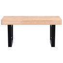 vidaXL acél és tömör bükkfa falra szerelhető mosdópolc