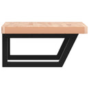 vidaXL acél és tömör bükkfa falra szerelhető mosdópolc