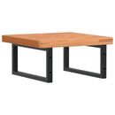 vidaXL acél és tömör bükkfa falra szerelhető mosdópolc