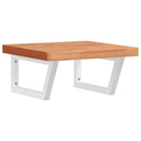 vidaXL acél és tömör bükkfa falra szerelhető mosdópolc