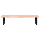 vidaXL acél és tömör bükkfa falra szerelhető mosdópolc