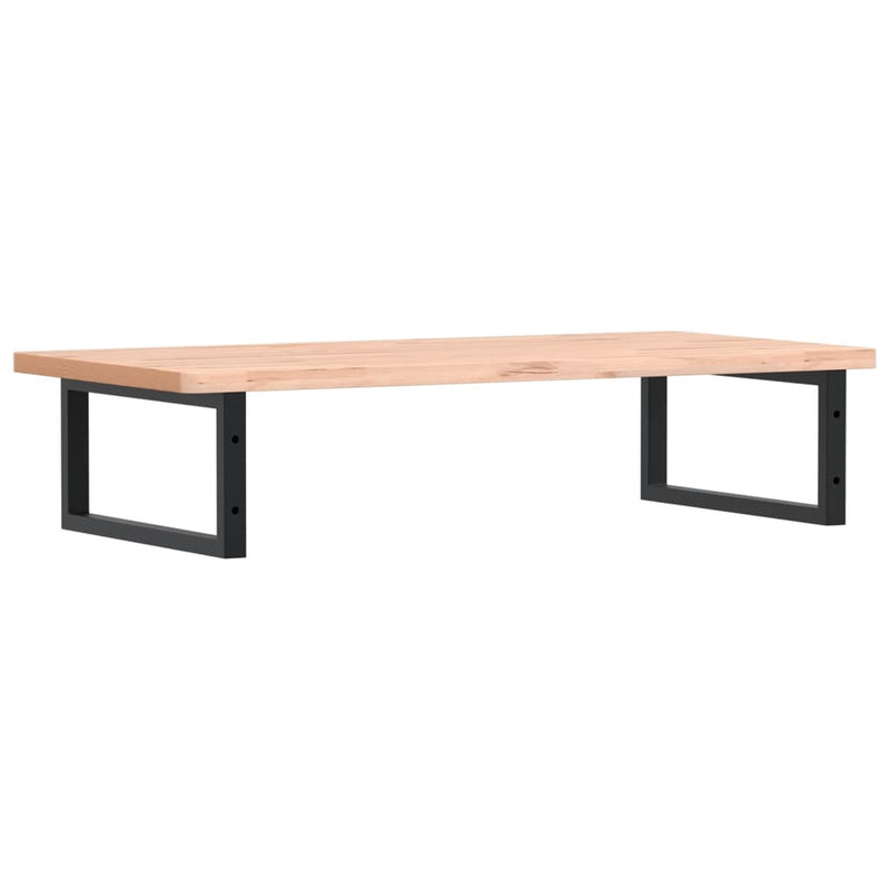 vidaXL acél és tömör bükkfa falra szerelhető mosdópolc