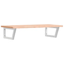 vidaXL acél és tömör bükkfa falra szerelhető mosdópolc