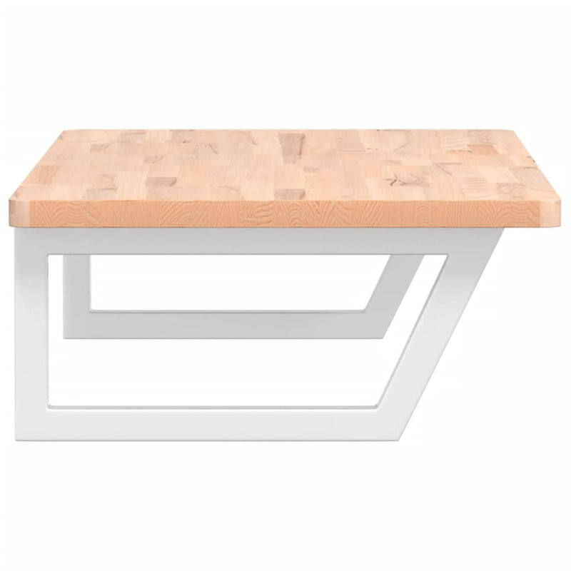 vidaXL acél és tömör bükkfa falra szerelhető mosdópolc