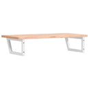 vidaXL acél és tömör bükkfa falra szerelhető mosdópolc