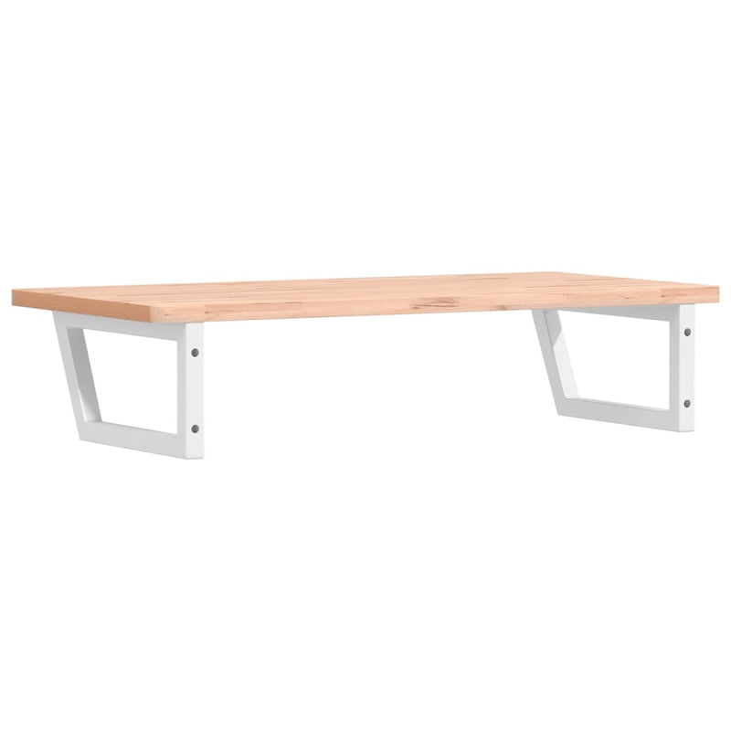 vidaXL acél és tömör bükkfa falra szerelhető mosdópolc