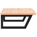 vidaXL acél és tömör bükkfa falra szerelhető mosdópolc