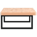 vidaXL acél és tömör bükkfa falra szerelhető mosdópolc