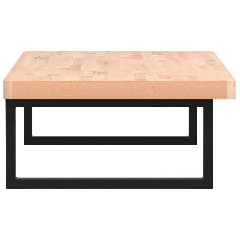 vidaXL acél és tömör bükkfa falra szerelhető mosdópolc