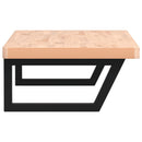 vidaXL acél és tömör bükkfa falra szerelhető mosdópolc