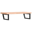 vidaXL acél és tömör bükkfa falra szerelhető mosdópolc