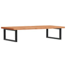 vidaXL acél és tömör bükkfa falra szerelhető mosdópolc