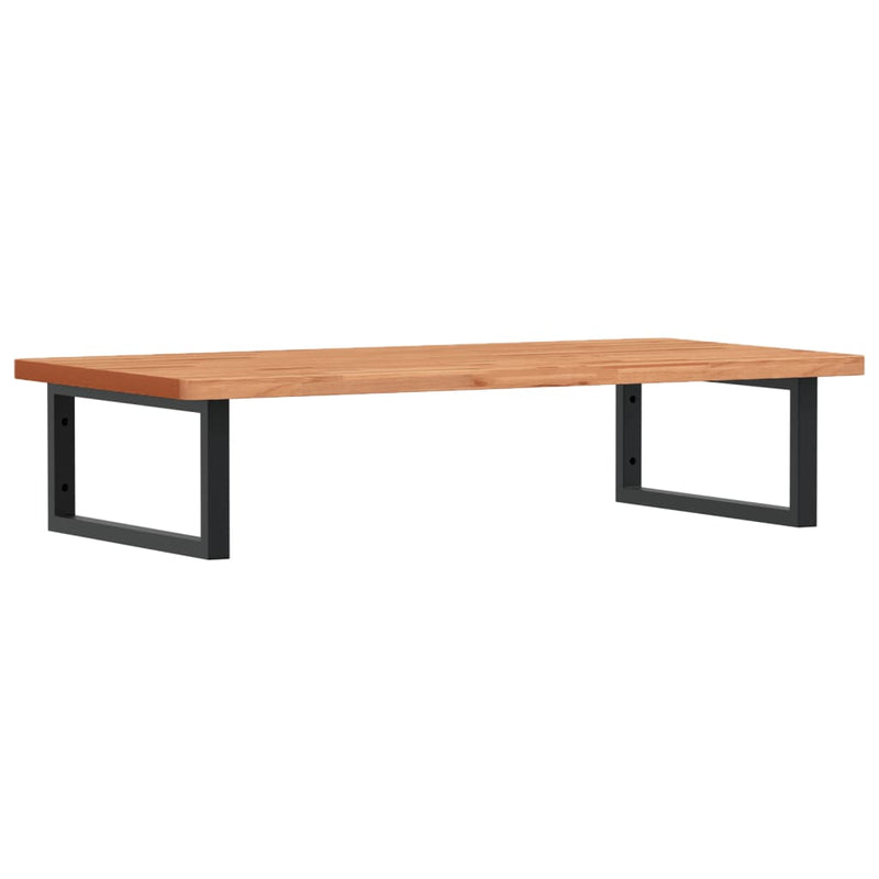 vidaXL acél és tömör bükkfa falra szerelhető mosdópolc