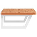 vidaXL acél és tömör bükkfa falra szerelhető mosdópolc