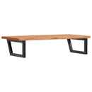 vidaXL acél és tömör bükkfa falra szerelhető mosdópolc