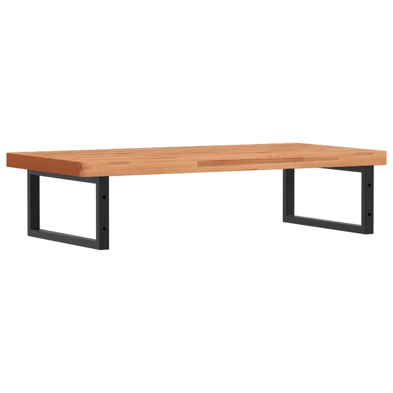 vidaXL acél és tömör bükkfa falra szerelhető mosdópolc