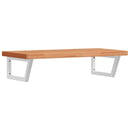 vidaXL acél és tömör bükkfa falra szerelhető mosdópolc