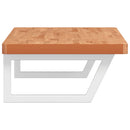 vidaXL acél és tömör bükkfa falra szerelhető mosdópolc