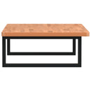 vidaXL acél és tömör bükkfa falra szerelhető mosdópolc