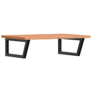 vidaXL acél és tömör bükkfa falra szerelhető mosdópolc