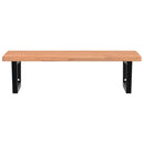 vidaXL acél és tömör bükkfa falra szerelhető mosdópolc