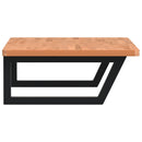 vidaXL acél és tömör bükkfa falra szerelhető mosdópolc