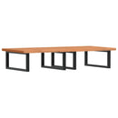 vidaXL acél és tömör bükkfa falra szerelhető mosdópolc