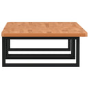 vidaXL acél és tömör bükkfa falra szerelhető mosdópolc