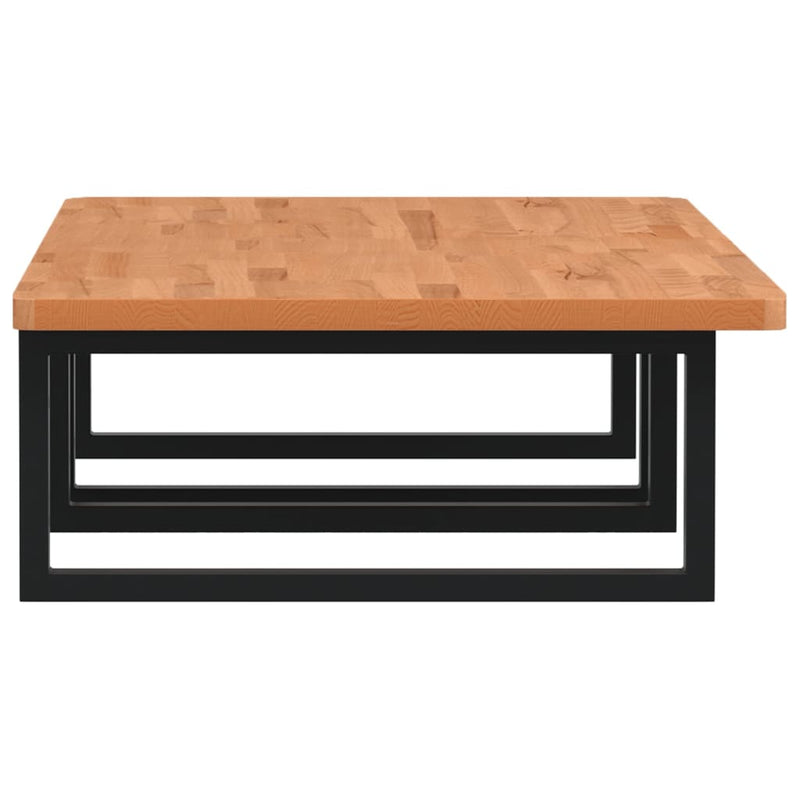 vidaXL acél és tömör bükkfa falra szerelhető mosdópolc