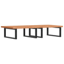 vidaXL acél és tömör bükkfa falra szerelhető mosdópolc