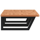 vidaXL acél és tömör bükkfa falra szerelhető mosdópolc