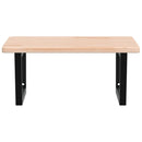 vidaXL acél és tömör tölgyfa falra szerelhető mosdópolc