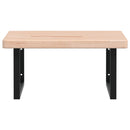 vidaXL acél és tömör tölgyfa falra szerelhető mosdópolc