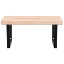 vidaXL acél és tömör tölgyfa falra szerelhető mosdópolc