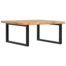 vidaXL acél és tömör tölgyfa falra szerelhető mosdópolc