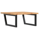 vidaXL acél és tömör tölgyfa falra szerelhető mosdópolc