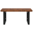 vidaXL acél és tömör tölgyfa falra szerelhető mosdópolc