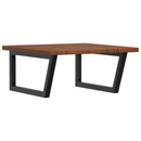 vidaXL acél és tömör tölgyfa falra szerelhető mosdópolc