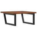 vidaXL acél és tömör tölgyfa falra szerelhető mosdópolc