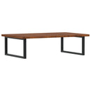 vidaXL acél és tömör tölgyfa falra szerelhető mosdópolc