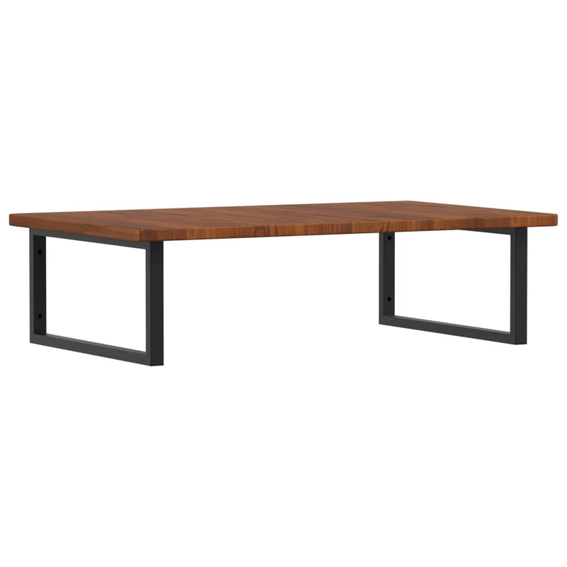 vidaXL acél és tömör tölgyfa falra szerelhető mosdópolc