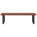 vidaXL acél és tömör tölgyfa falra szerelhető mosdópolc