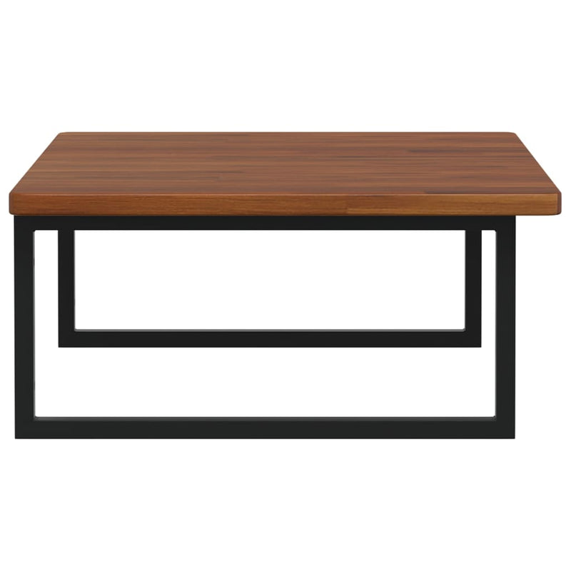 vidaXL acél és tömör tölgyfa falra szerelhető mosdópolc